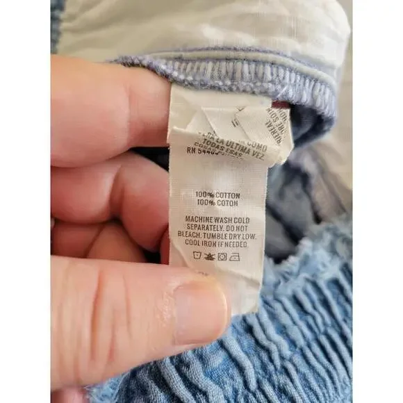 Aerie large blue distressed cotton shorts - Picture 4 of 4